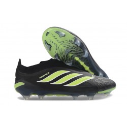 Adidas Scarpa Predator Elite Senza Lacci LL FG Nero Verde Lime