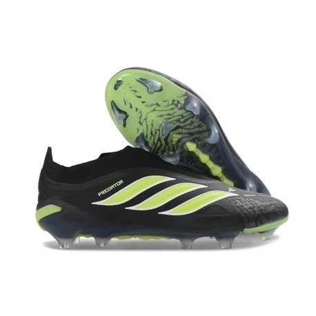 Adidas Scarpa Predator Elite Senza Lacci LL FG Nero Verde Lime