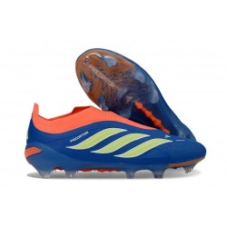 Adidas Scarpa Predator Elite Senza Lacci LL FG Blu Arancione Verde Lime