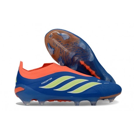 Adidas Scarpa Predator Elite Senza Lacci LL FG Blu Arancione Verde Lime