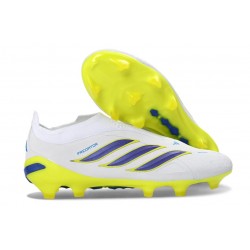 Adidas Scarpa Predator Elite Senza Lacci FG Bianco Blu Giallo