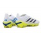 Adidas Scarpa Predator Elite Senza Lacci FG Bianco Blu Giallo