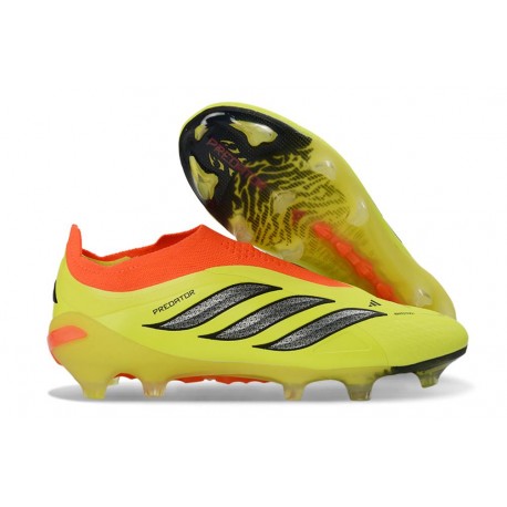 Adidas Scarpa Predator Elite Senza Lacci FG Giallo Nero
