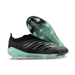 Adidas Scarpa Predator 26 Elite Laceless FG Nero Verde