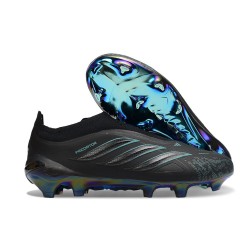 Adidas Scarpa Predator 26 Elite Laceless FG Nero Blu
