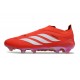 Adidas Scarpa Predator 26 Elite Laceless FG Rosso Bianco