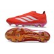Adidas Scarpa Predator 26 Elite Laceless FG Rosso Bianco