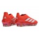 Adidas Scarpa Predator 26 Elite Laceless FG Rosso Bianco