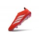 Adidas Scarpa Predator 26 Elite Laceless FG Rosso Bianco