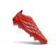 Adidas Scarpa Predator 26 Elite Laceless FG Rosso Bianco