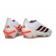 Adidas Scarpa Predator 26 Elite Laceless FG Bianco Nero Rosso