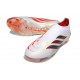 Adidas Scarpa Predator 26 Elite Laceless FG Bianco Nero Rosso