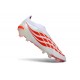 Adidas Scarpa Predator 26 Elite Laceless FG Bianco Nero Rosso