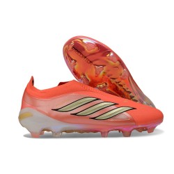 Adidas Predator 26 Elite Laceless FG Solar Turbo Thermal Chrome Nero Core
