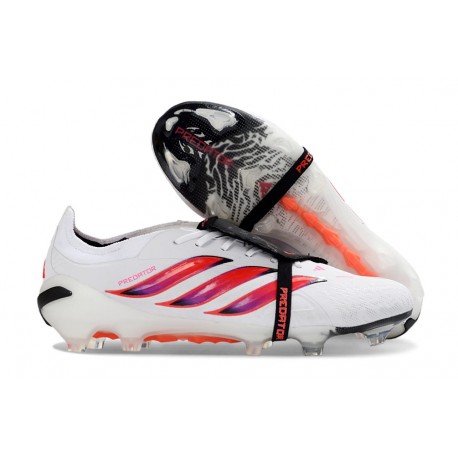 Scarpa Adidas Predator 26 Elite FT FG Bianco Rosso Nero