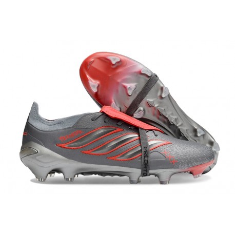 Scarpe Adidas Predator Tongue Elite FG Grigio Rosso