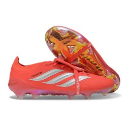 Scarpe Adidas Predator Tongue Elite FG Rosso Argento