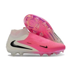 Scarpa Nike Phantom 6 Elite High FG Rosa Bianco