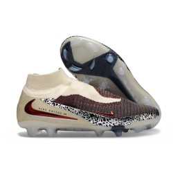 Scarpa Nike Phantom 6 Elite High FG Borgogna Crush Univ Rosso Fossil