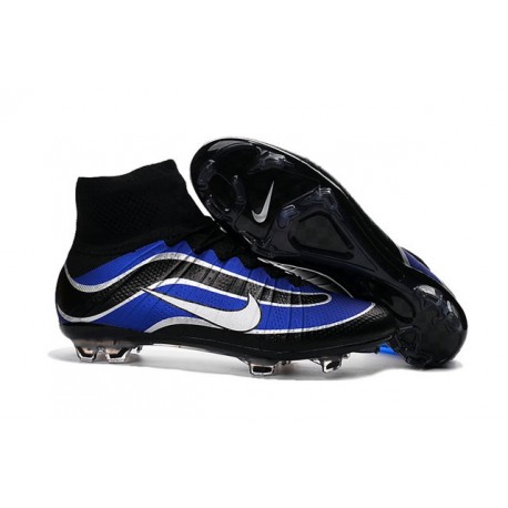 Scarpa da calcio per terreni duri Nike Mercurial Superfly Heritage - Blu Nero Argenteo Bianco