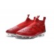 Nuovi Scarpette da Calcio Adidas Ace 16+ Purecontrol FG / AG Argenteo Rosso