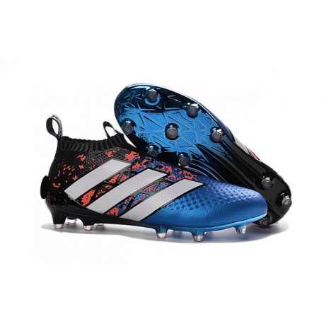 Nuovi Scarpette da Calcio Adidas Ace 16+ Purecontrol FG / AG Paris Pack - Blu Rosso Nero Bianco