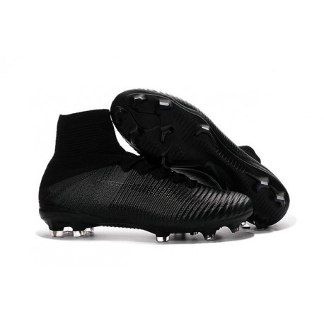 2016 Nuove Scarpa da calcio Nike Mercurial Superfly V FG tutto Nero