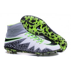 2016 Scarpe Nike HyperVenom Phantom II FG - Uomo - Bianco Verde Grigio Nero