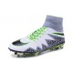 2016 Scarpe Nike HyperVenom Phantom II FG - Uomo - Bianco Verde Grigio Nero