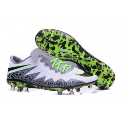 Nuove Scarpa da calcio per terreni duri Nike HyperVenom Phinish II FG - Bianco Verde Grigio Nero