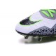 Nuove Scarpa da calcio per terreni duri Nike HyperVenom Phinish II FG - Bianco Verde Grigio Nero