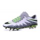 Nuove Scarpa da calcio per terreni duri Nike HyperVenom Phinish II FG - Bianco Verde Grigio Nero