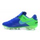 Nuove Scarpe Calcio Nike Tiempo Legend Pelle FG Blu Verde