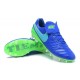 Nuove Scarpe Calcio Nike Tiempo Legend Pelle FG Blu Verde