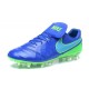 Nuove Scarpe Calcio Nike Tiempo Legend Pelle FG Blu Verde