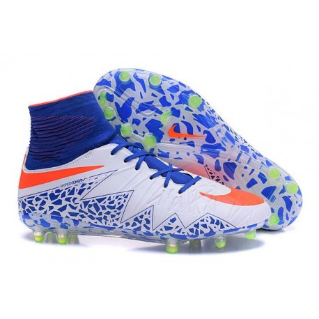 Nuove SCARPE NIKE HyperVenom Phantom II FG Blu Bianco Arancione