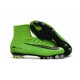 2016 Nuove Scarpa da calcio Nike Mercurial Superfly V FG Verde Nero