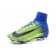 Scarpa da calcio Nike Mercurial Superfly V FG Uomo Verde Blu Nero