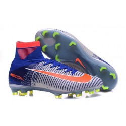 2016 Nuove Scarpa da calcio Nike Mercurial Superfly V FG Bianco Blu Arancione