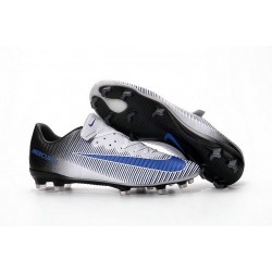 2016 Scarpe Calcio - Nike Mercurial Vapor XI FG Blu Nero Bianco