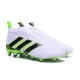 Nuovi Scarpette da Calcio Adidas Ace 16+ Purecontrol FG / AG Verde Bianco Nero