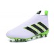 Nuovi Scarpette da Calcio Adidas Ace 16+ Purecontrol FG / AG Verde Bianco Nero