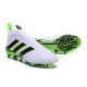 Nuovi Scarpette da Calcio Adidas Ace 16+ Purecontrol FG / AG Verde Bianco Nero