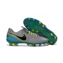 2016 Scarpa da calcio per terreni duri Nike Tiempo Legend VI - Uomo Grigio Lupo Nero Giada Trasparente