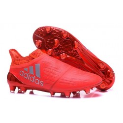 Scarpini Calcio Adidas X 16+ Purechaos FG - Uomo Rosso Solare Argento Metallico Rosso Hi-Res