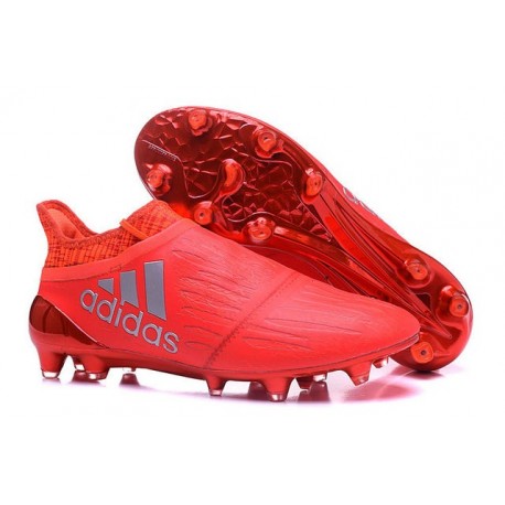 Scarpini Calcio Adidas X 16+ Purechaos FG - Uomo Rosso Solare Argento Metallico Rosso Hi-Res