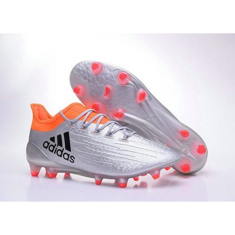 Scarpette da Calcio Adidas X 16.1 AG/FG Uomo Argento Metallico Nero Rosso Solare