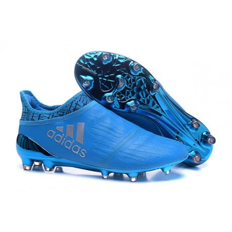 Nuove Adidas Scarpe Calcio X 16+ Purechaos FG - Argenteo Blu