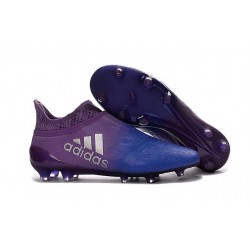 Scarpette da Calcio Adidas X 16+ Purechaos FG - Viola Blu Argenteo