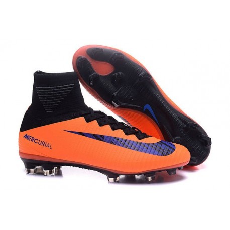 2016 Nuove Scarpa da calcio Nike Mercurial Superfly V FG Arancione Nero Viola